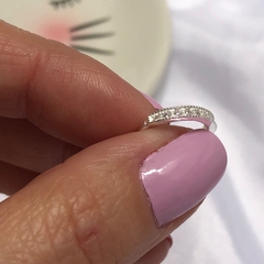 Piercing Argola Segmentada Cravejada 11mm Prata 925