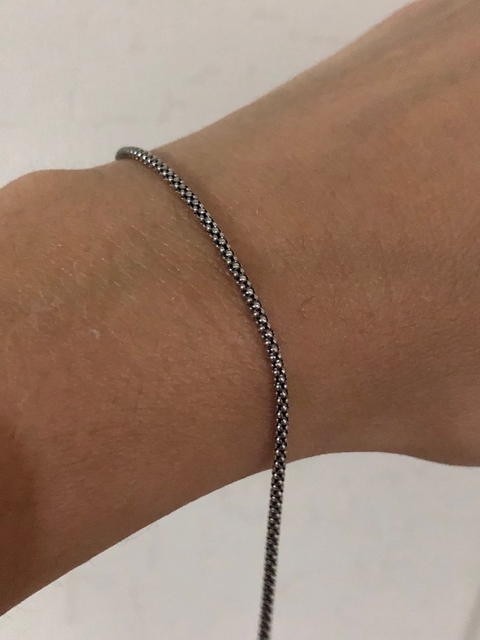 Pulseira Pipoca Prata envelhecida