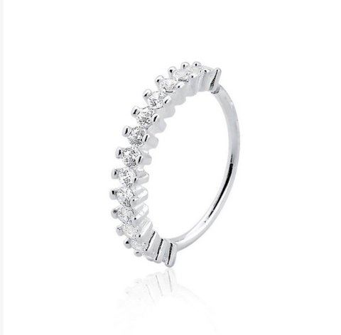 Piercing Conch Cravejado Prata 925