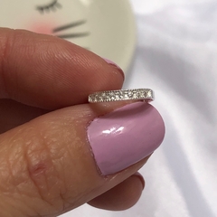 Piercing Argola Segmentada Cravejada 11mm Prata 925 - FOR GIFT STORE ACESSÓRIOS DE MODA - PIERCINGS EM PRATA 925, OURO, TITÂNIO, AÇO CIRÚRGICO E PATCHES BORDADOS PARA ROUPA