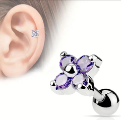 Piercing Tragus Flor Pétalas Aço Cirúrgico 316L - comprar online
