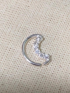 Imagem do Piercing Lua Cravejada Daith Prata 925
