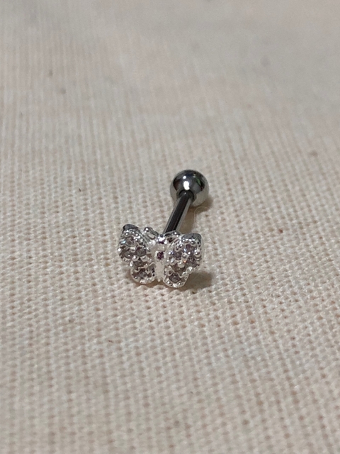 Piercing borboleta zirconias Prata 925