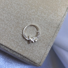 Piercing Concha e Estrela do Mar Prata 925