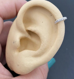 Piercing cravejado 6mm Prata 925 na internet