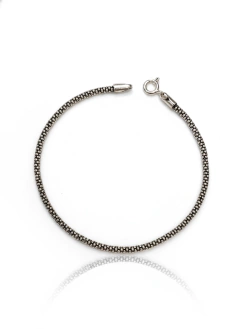 Pulseira de Prata Pipoca envelhecida e clara