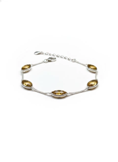 Pulseira de Prata Pedra Natural Navete na internet