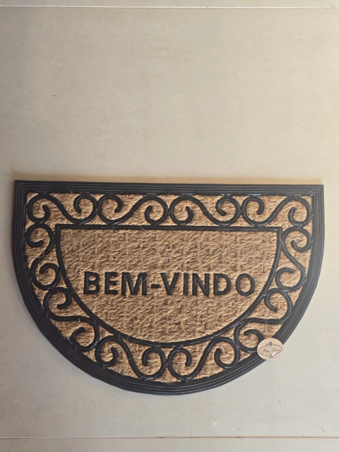 Capacho Bem-Vindo meia-lua