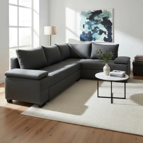 Sillón Sofá Esquinero Cama Premium 2,90 x 2,05 – Se convierte en cama doble o dos individuales – Antimancha - comprar online