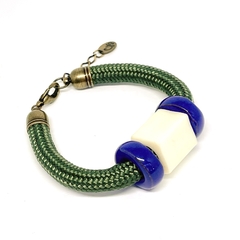 Conjunto brinco e pulseira de corda náutica - CERÂMICA ARTE BRASIL