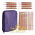 Imagem do Kit 20 Agulhas Bambu Estojo Roxo