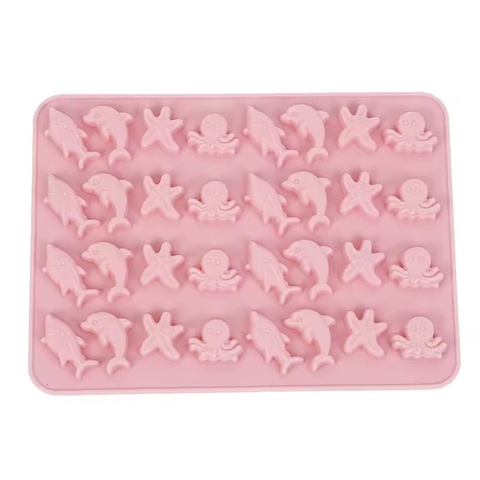 Forma de Silicone Animais Marinhos para bala gelatina