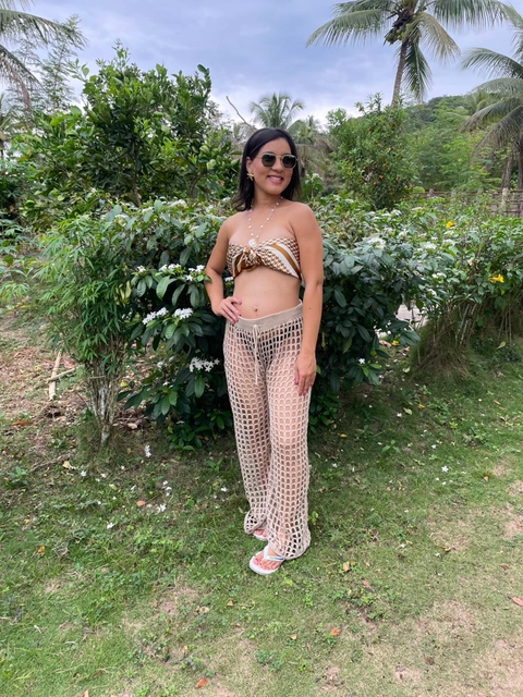 Saida de praia tricô