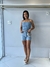Cropped jeans alças