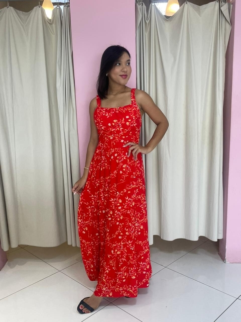 Vestido longo viscolinho