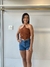 Cropped flor tricô modal - loja online