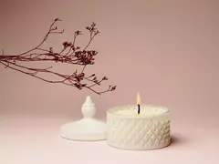 Vela aromatica en Caramelera blanca - comprar online