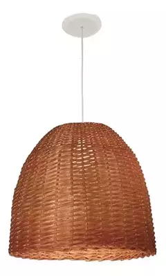 Lampara Colgante Living Comedor- Mimbre 40 cm - comprar online