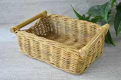 Canasto de rattan rectangular