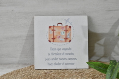 Cuadro para colgar con frase - 20 por 20 cm - comprar online