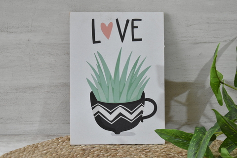 Cuadro para colgar Cactus, 20 por 28 cm