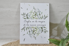 Cuadro para colgar con frase - 20 por 28 cm - OUTLET DECO