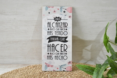 Cuadro paga colgar frase - 28 por 13 cm