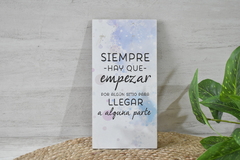 Cuadro paga colgar frase - 28 por 13 cm - comprar online