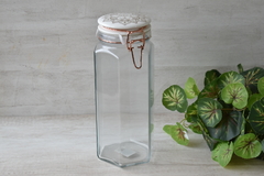 Frasco hexa tapa mandala y cobre