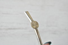 Bombillas de alpaca con resorte y dije - tienda online