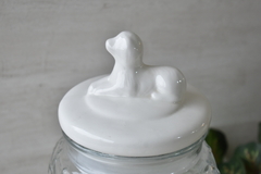 Frasco tapa ceramica figura perro - comprar online