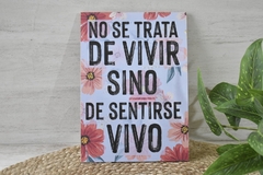 Cuadro para colgar con frase - 20 por 28 cm