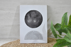 Cuadro para colgar fases lunas - 28 por 20 cm - OUTLET DECO