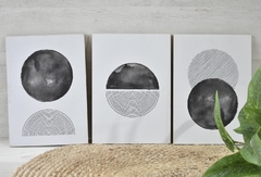 Cuadro para colgar fases lunas - 28 por 20 cm