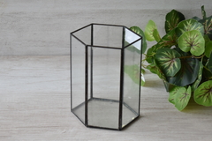 Florero/ Fanal hexagonal tiffany