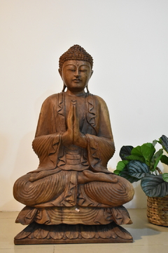 Buda madera SOBRE LOTO 85 cm