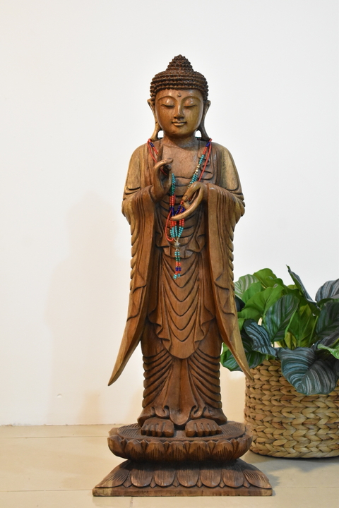 Buda de pie madera 85 cm