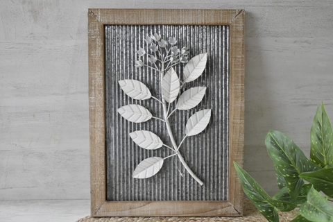 Aplique pared hoja y fruto en relieve