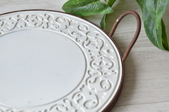 Bandeja Tallada Madera y Oxido - comprar online