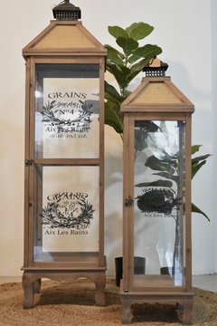 Fanal madera y vidrio vintage