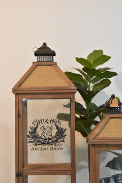 Fanal madera y vidrio vintage - comprar online