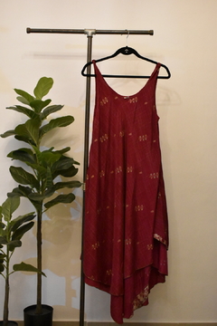 Vestido largo seda rustica