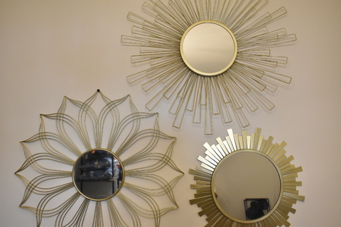 Espejos decorativos en dorado