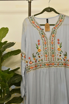 Vestido Mariam, celeste - comprar online