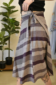 Pollera rayada - comprar online