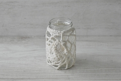 Frascos con tejido crochet en internet