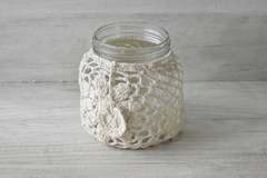 Frascos con tejido crochet - comprar online
