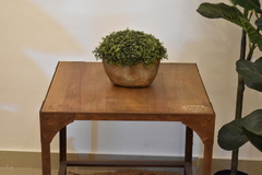 Mesa auxiliar madera y hierro oxidado - comprar online