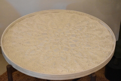 Mesa Dupla India Madera/hierro blanca - comprar online