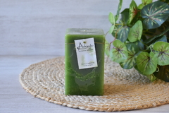 Vela verde rectangular 15X7CM